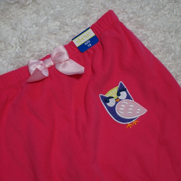 NEW! St. Eve Girls Pink Fleece Pajama Pants Girls Size 14 - Picture 3 of 5